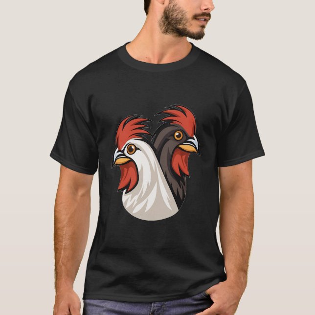 Camiseta Galo de Galinha Fazenda de Aves de Capoeira (Frente)