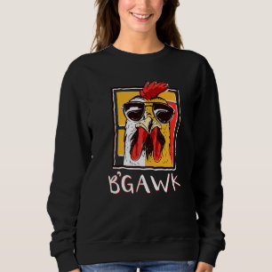 Camiseta Galo de Galinha Louco W Óculos de sol Chicote Bgaw