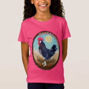 Camiseta Galo de Minorca Bom Dia Oval Vintage