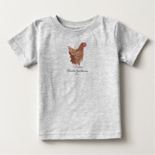 Camiseta Galo do Mercado de Agricultores Menino Bebê Ca