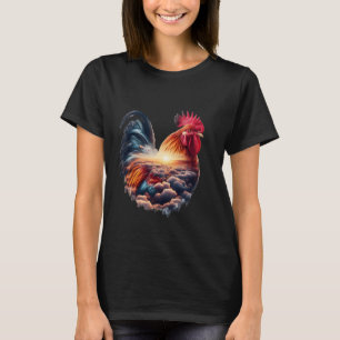 Camiseta Galo Dupla Exposição Surreal Floresta Nat