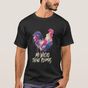 Camiseta Galo Frango Meu Vício Tem Plumas Frase
