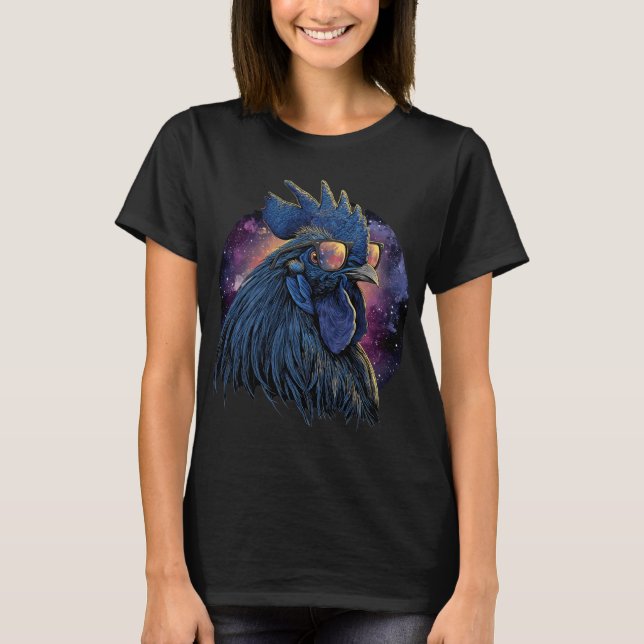 Camiseta Galo Frango Óculos De Sol Frango Galo Com Óculos (Frente)
