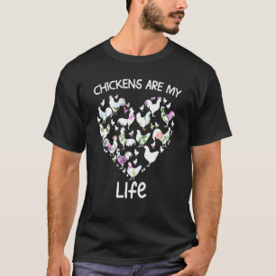 Camiseta Galo Hen Chicken Rancher Poultryman Heart Valen