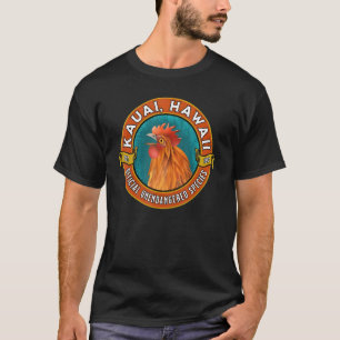 Camiseta Galo Kauai Hawaii Espécie Não Ameaçada