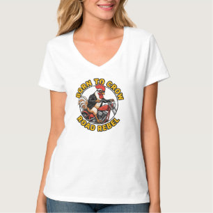 Camiseta Galo Motoqueiro Rebelde Nato Para Crescer