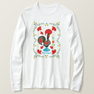 Camiseta Galo Tradicional de Portugal em preto