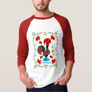 Camiseta Galo Tradicional de Portugal em preto
