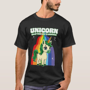 Camiseta Galopa Unicórnio Seu Caminho Para a Grandeza Unicó