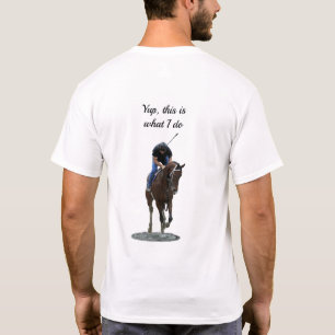 Camiseta Galopagem Por Cavalo Cruzado E Camiseta-T Rider B