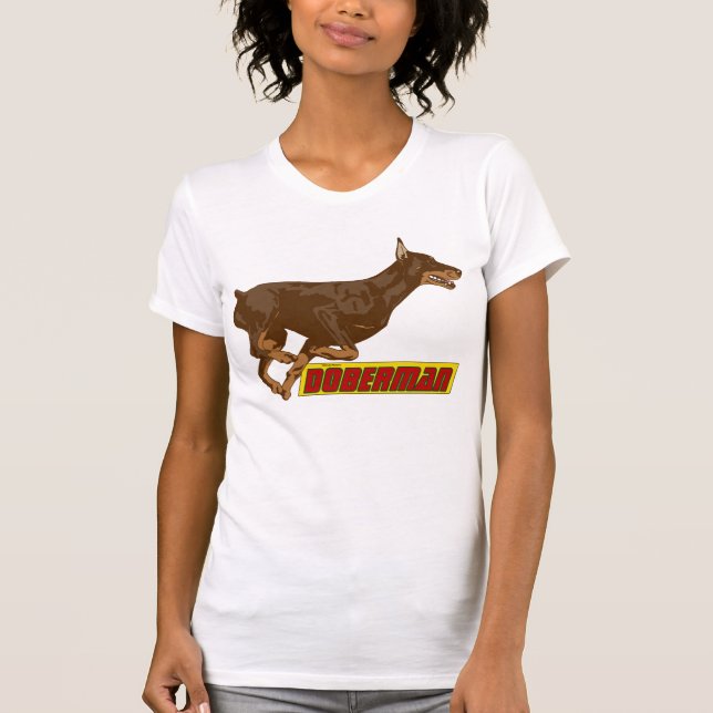 Camiseta Galope Doberman-vermelho (Frente)