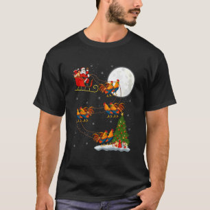 Camiseta Galos Galinhas Papai Noel Trenó Voador Divertido M