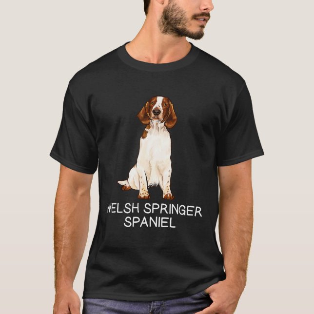 Camiseta Galsh Springer Spaniel Crazy (Frente)