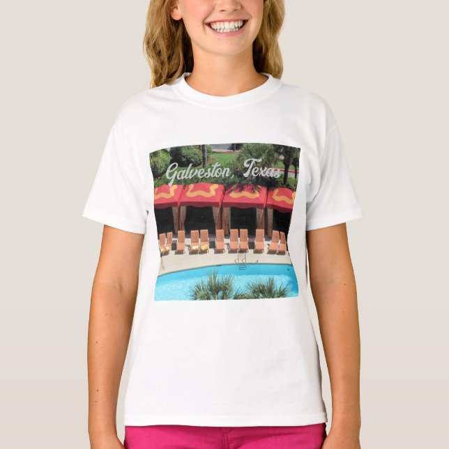 Camiseta Galveston, Texas - San Luis Hotel Sundeck  (Frente)