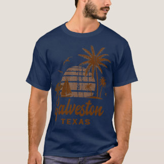 Camiseta Galveston Texas Vintage Sunset