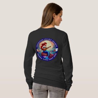 Camiseta Galveston Ukulele Society Mermaid Shirt Women LS