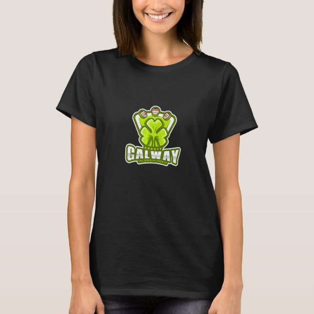 Camiseta Galway County Shamrock Irlanda Tradicional (Frente)