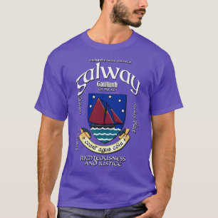 Camiseta Galway Ireland Irish Crest Casaco de Arms