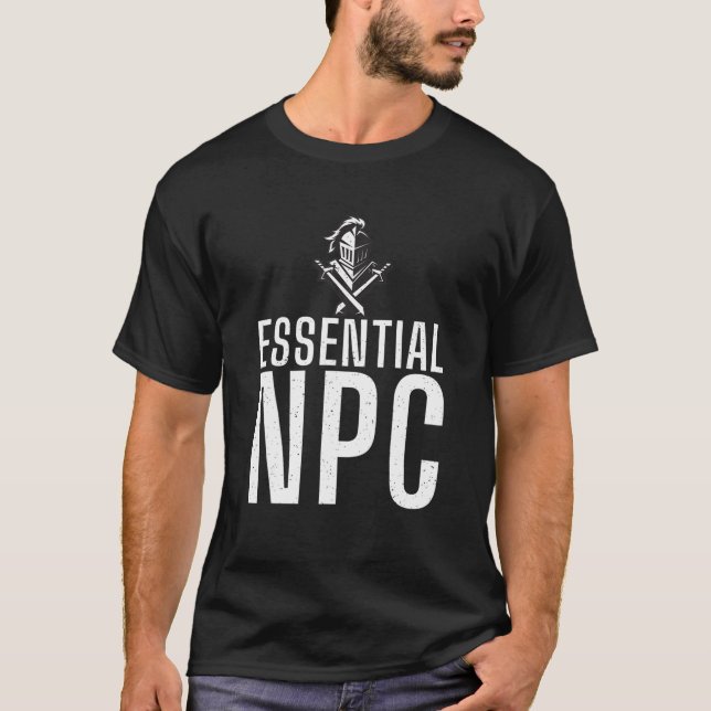 Camiseta Gam de Conselho com função de mesa LARP do NPC ess (Frente)
