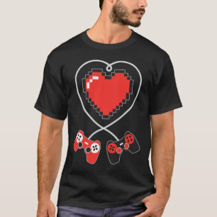 Camiseta Gam do Dia de os namorados do Controlador de Vídeo