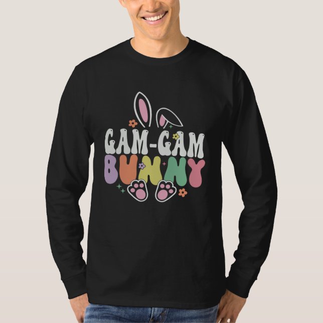 Camiseta Gam Gam Bunny Easter Day Rabbit Grandma Family Mat (Frente)