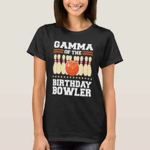 Camiseta Gama Da Festa De Boliche De Aniversário De Bowler