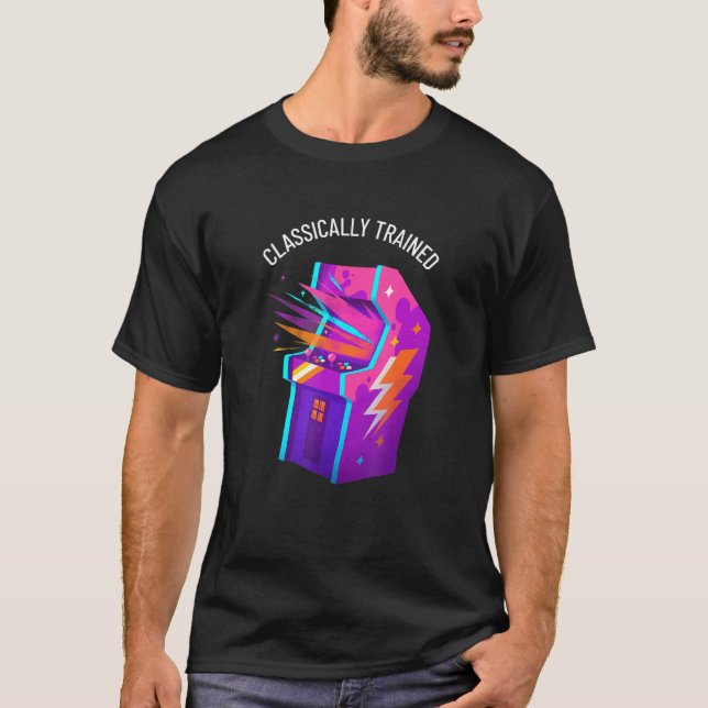 Camiseta Gama de Vídeo com Retorno Clássico de Arcade com T (Frente)