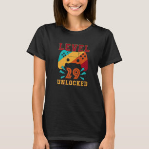 Camiseta Gama de Vídeo Desbloqueado do nível 29 de Criança 