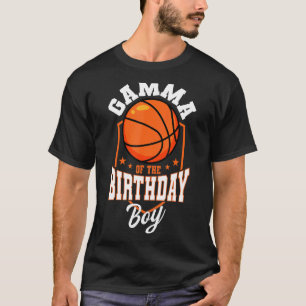 Camiseta Gama Do Tema De Basquete De Birthday Boy Bday Pa