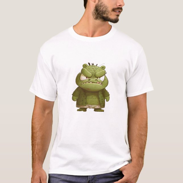 Camiseta Gama Humorística Adorável e Cuta Crocodilo (Frente)