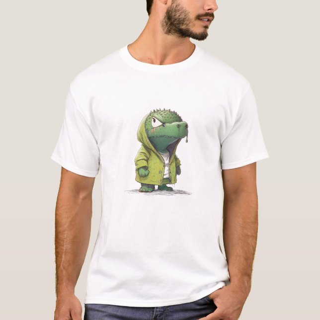 Camiseta Gama Humorística Adorável e Cuta Crocodilo (Frente)