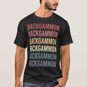 Camiseta Gamão de Fundo de Texto Retroativo