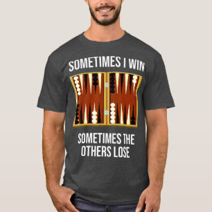 Camiseta Gamão-de-fundo dizendo com jogo gamão para trás