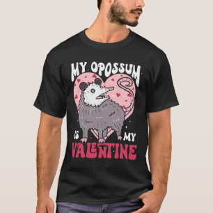 Camiseta Gambá É Meu Amante De São Valentim Coração Gambá D