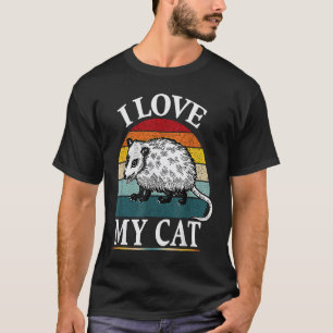 Camiseta Gambá Eu Amo Meu Gato Gambá 1