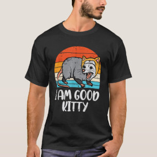 Camiseta Gambá Eu Sou Um Gatinho Divertido Gambá Rua Gato M