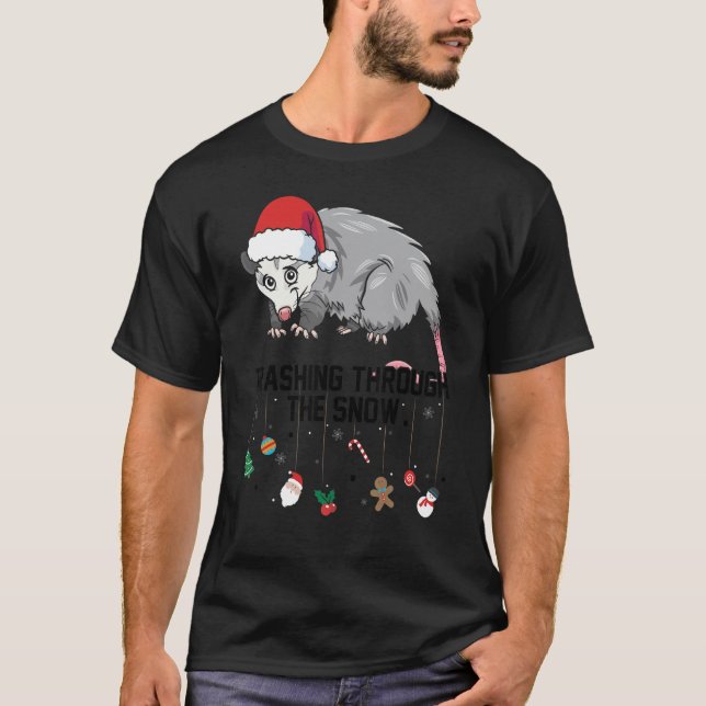 Camiseta Gambá para Designs 2 de Gato Falso Rato e Mapache (Frente)
