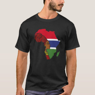 Camiseta Gambia Bandeira Gambiana Patrimônio Africano Negr