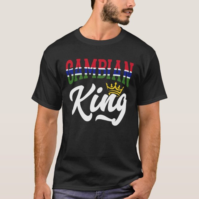 Camiseta Gambian King Gambian Gambia Gambian Flag (Frente)