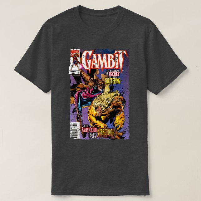 Camiseta Gambit Vs Sabretooth (Frente do Design)