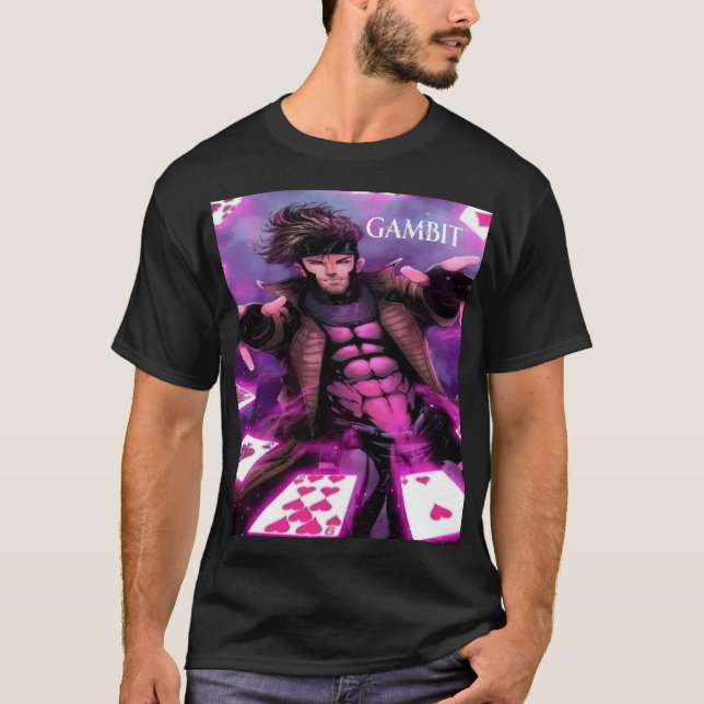 Camiseta Gambit X-Men – Kinetic Cards Power Design (Frente)