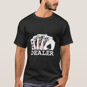 Camiseta Gamblers do Revendedor de Cartão Casino Poker Blac