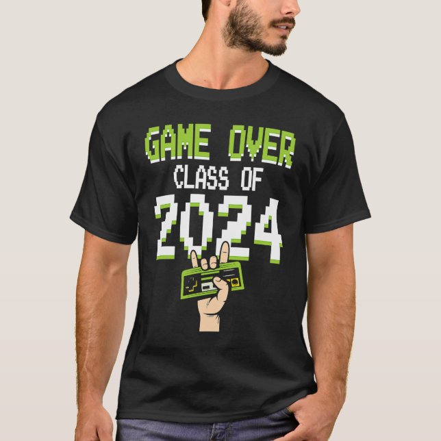 Camiseta Game Class Of 2024 College School Graduation Senio (Frente)