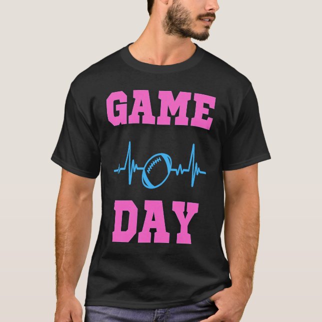 CAMISETA GAME DAY AMERICAN FOOTBALL EKG HEARTBEAT SPORT LOV (Frente)