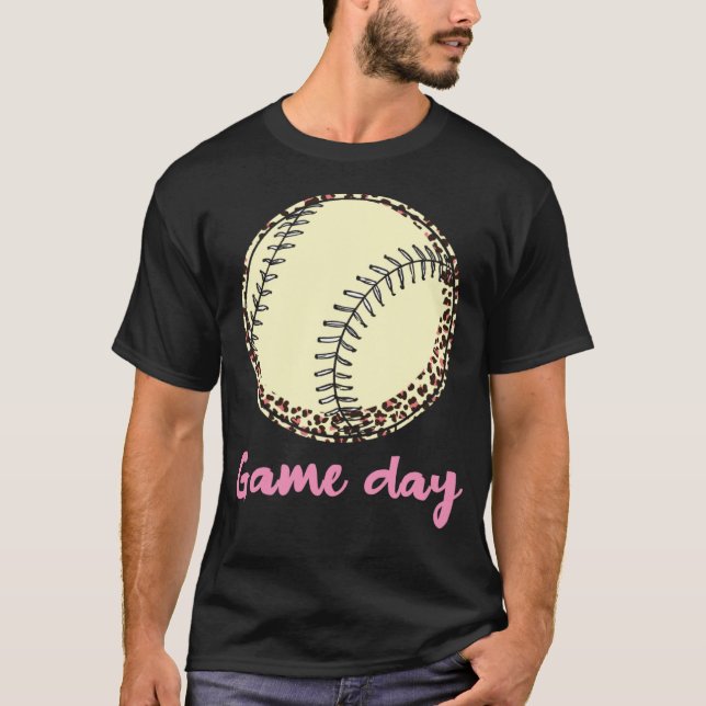 Camiseta Game Day Baseball Leopard (Frente)