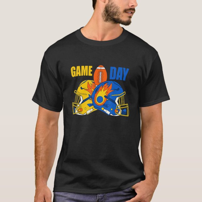 Camiseta Game Day Football  Football  Football Mom Life (Frente)