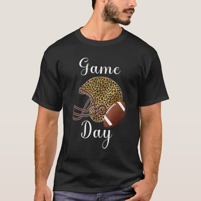 Camiseta Game Day Football Mom  For Women Helmet Ball Mom (Frente)