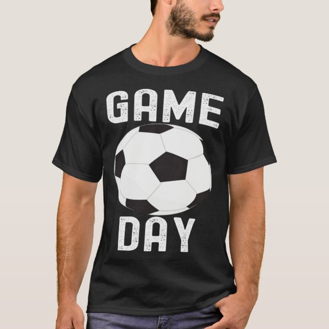 Camiseta Game Day Soccer Football  Quotes Family Cute (Frente)