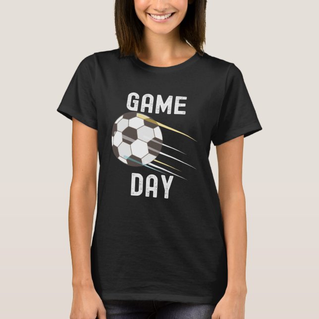 Camiseta Game Day Soccer Football  Quotes Family Party (Frente)
