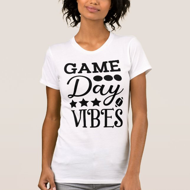 Camiseta Game Day Vibes American Football Sports  (Frente)